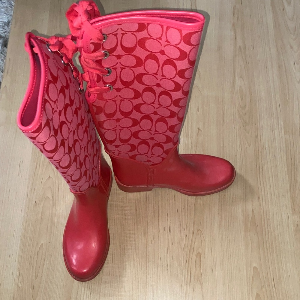 Coach Vibrant Red Women's Winter Boots